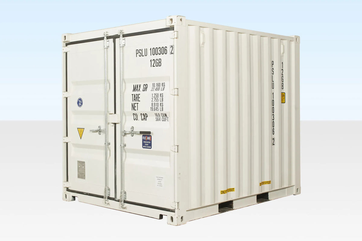 10Ft X 8Ft Shipping Container (One Trip) - White — 10Ft X 8Ft One Trip White 1