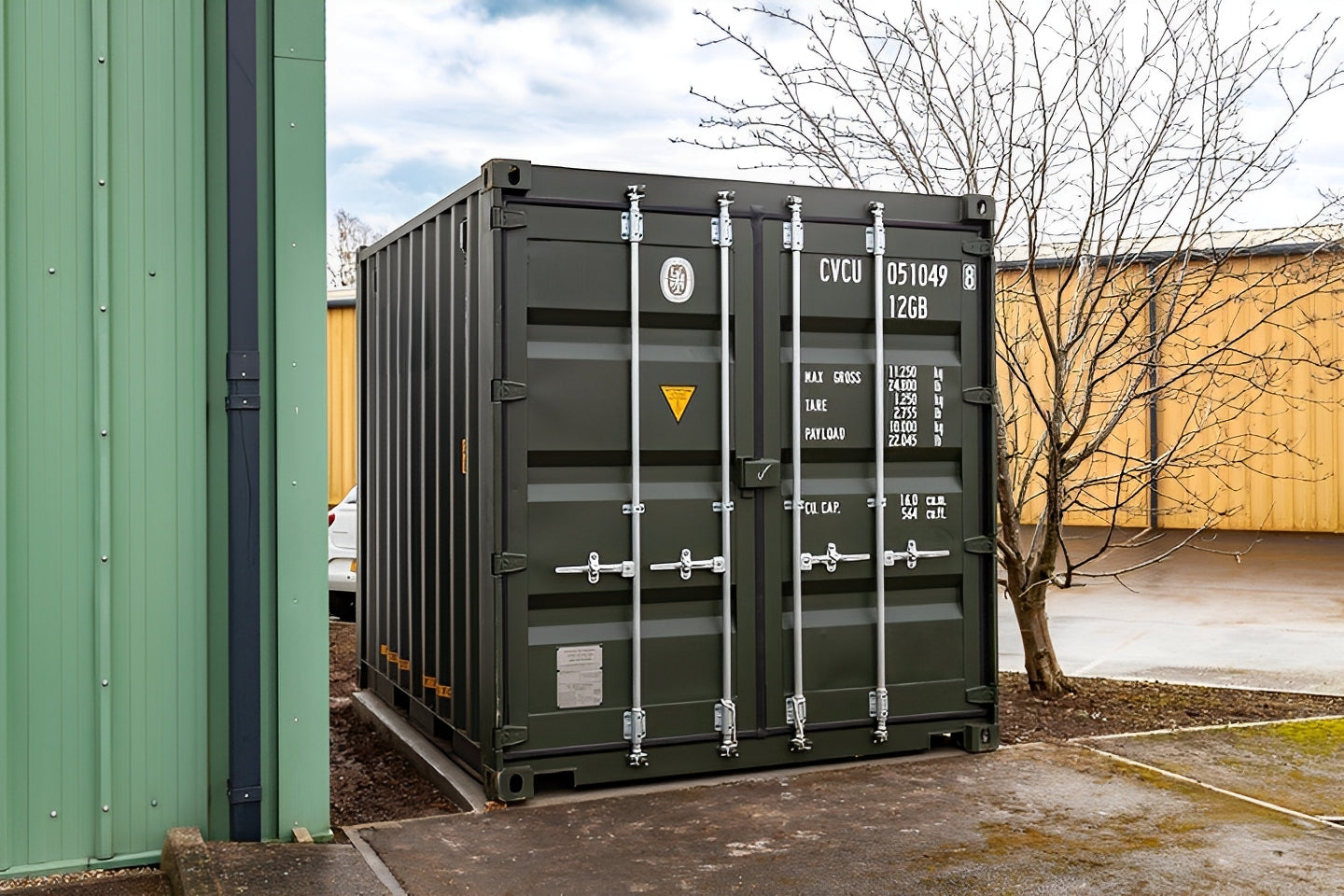 10Ft X 8Ft Shipping Container (One Trip) - Green — 10ft Shipping Container Green