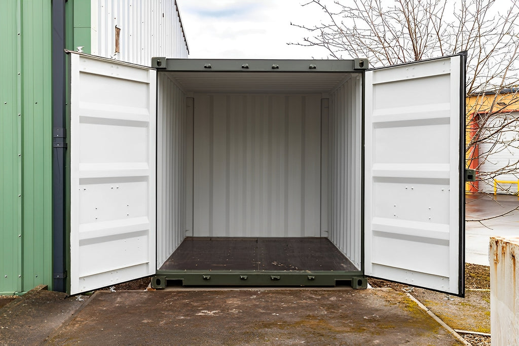 10Ft X 8Ft Shipping Container (One Trip) - Green — 10ft Shipping Container Green2