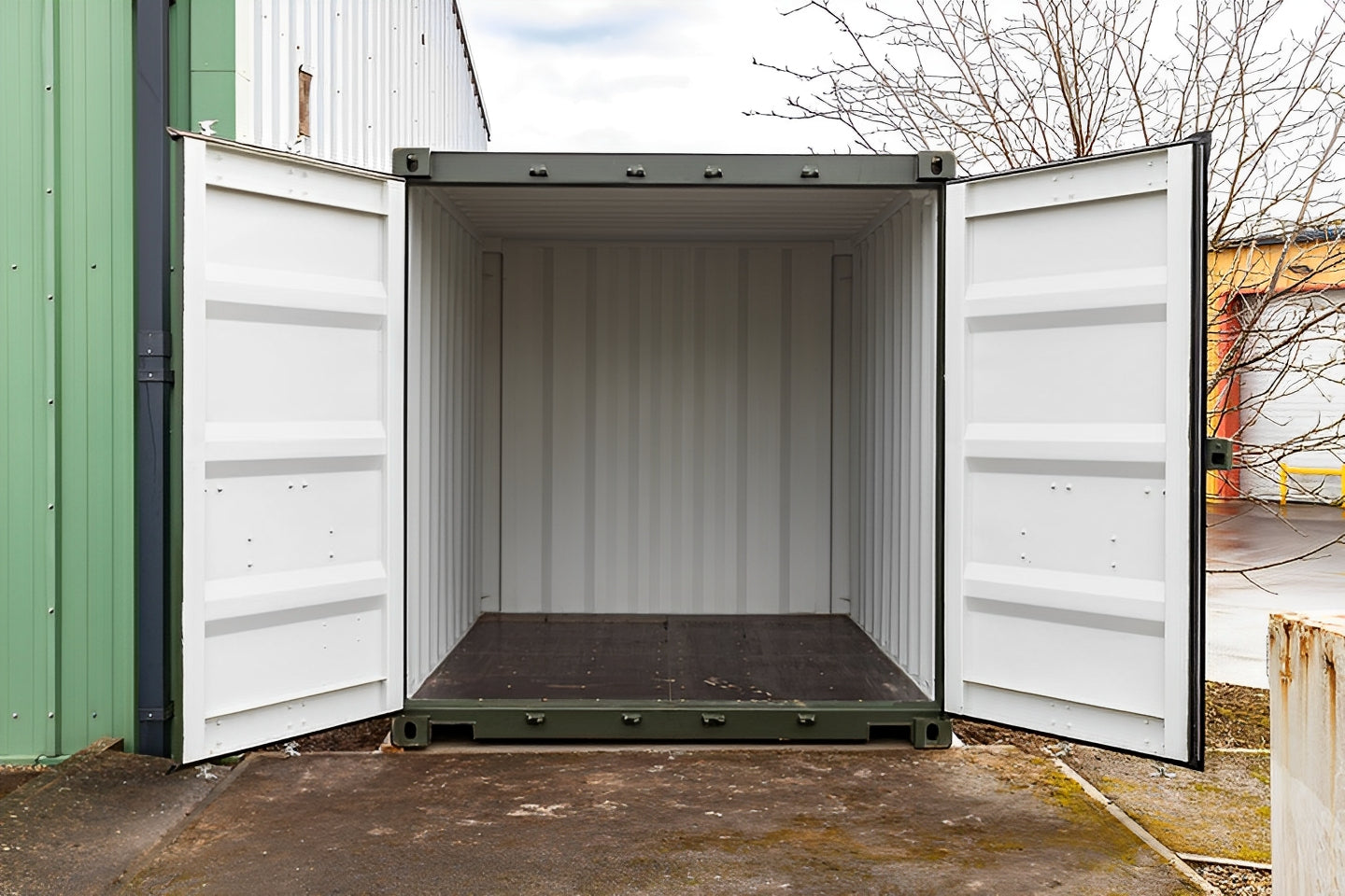 10Ft X 8Ft Shipping Container (One Trip) - Green — 10ft Shipping Container Green2