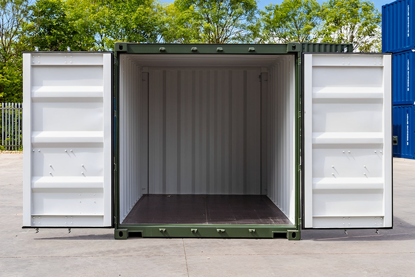 10Ft X 8Ft Shipping Container (One Trip) - Green — 10ft Shipping Container Green4