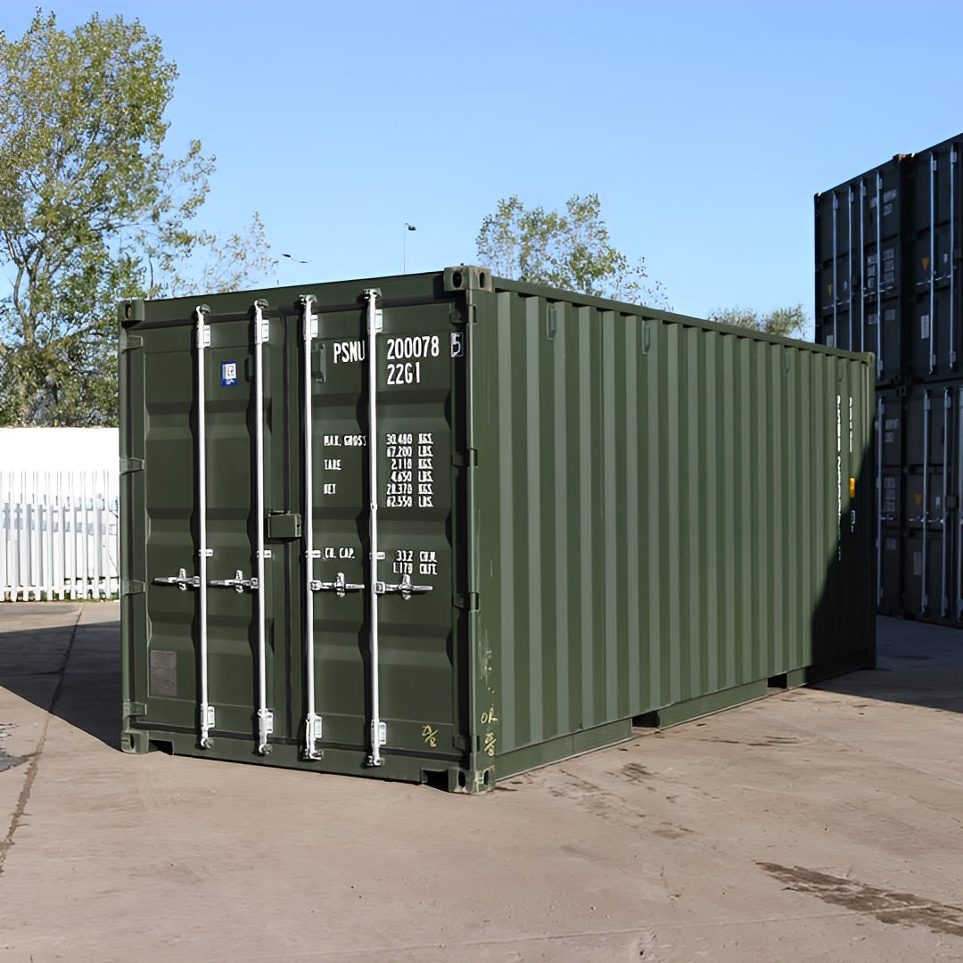 20Ft Shipping Container (One Trip) - Dark Green — 20Ft Shipping Container Dark Green 1