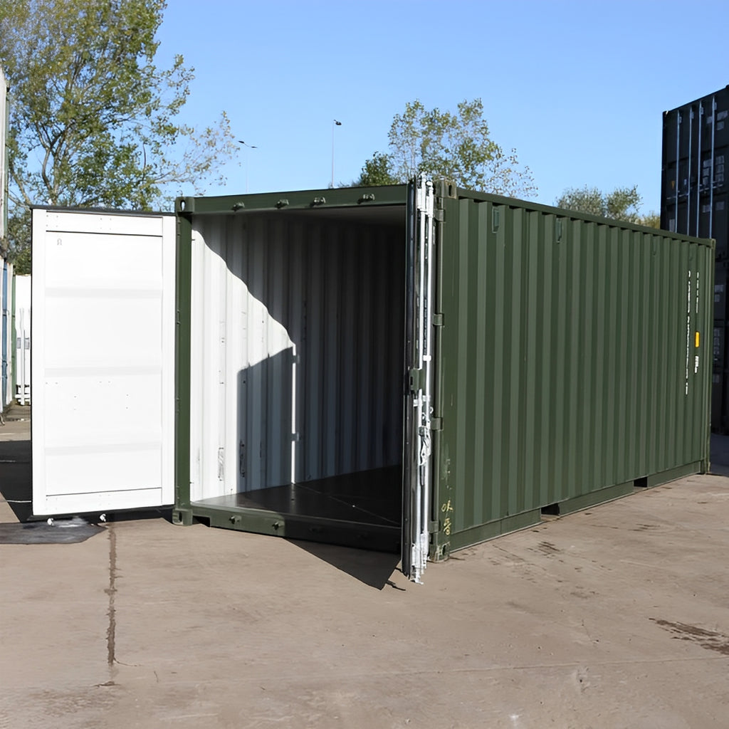 20Ft Shipping Container (One Trip) - Dark Green — 20Ft Shipping Container Dark Green1 1