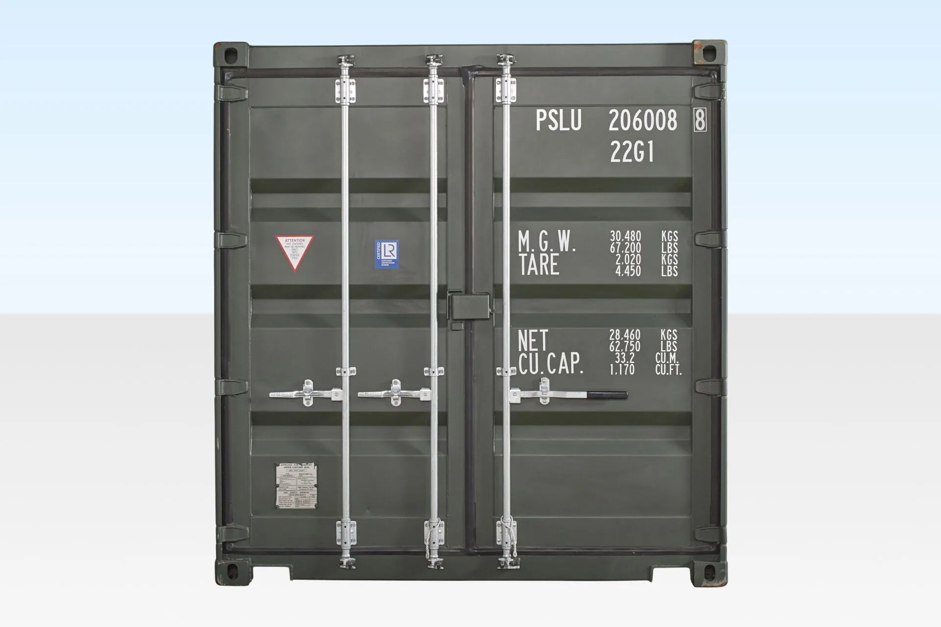 20Ft Shipping Container (One Trip) - Dark Green — 20Ft Shipping Container One Trip Dark Green3