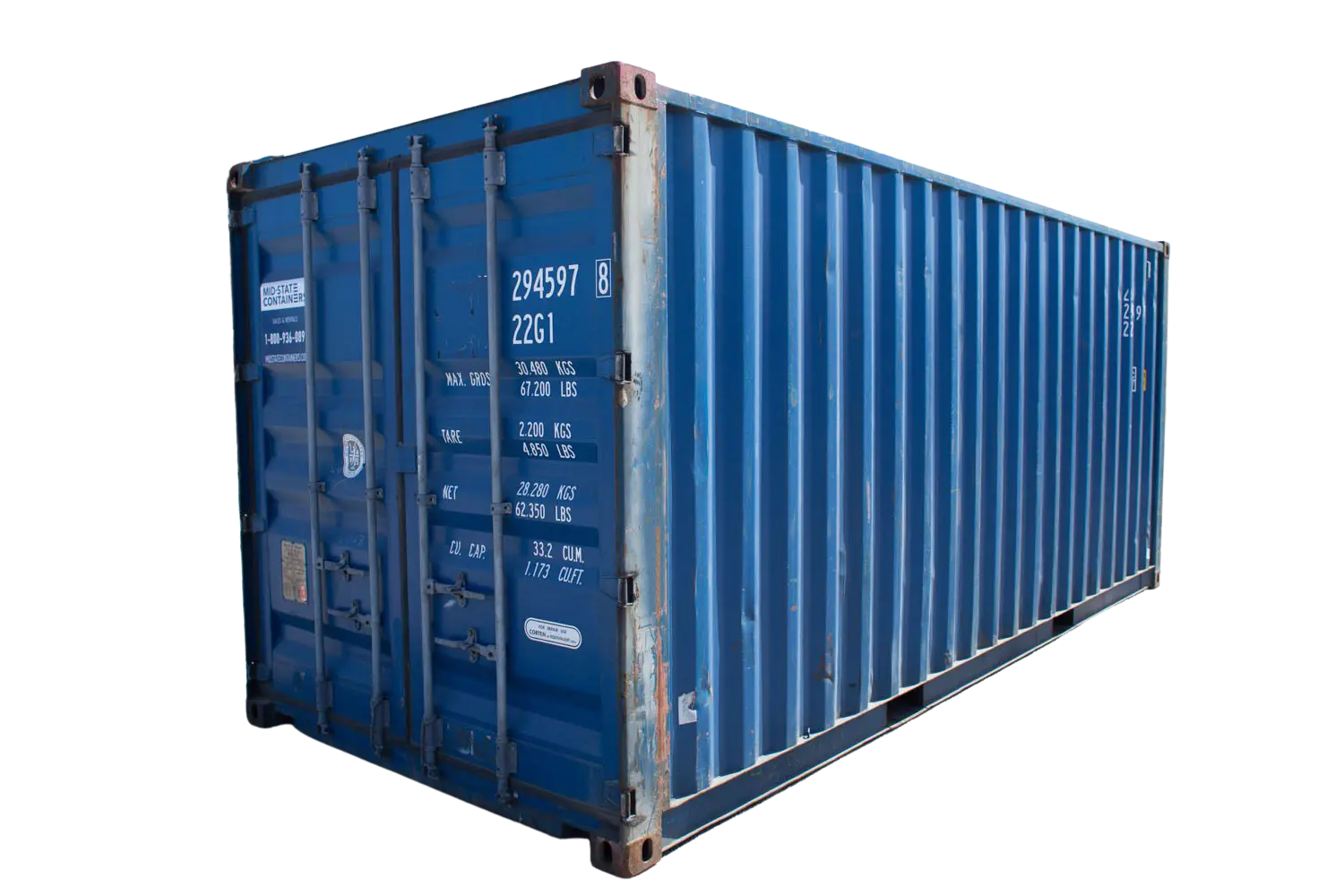 20' Standard Cargo Worthy Premium Container — 20 CargoWorthyPremiumGrade PS BG