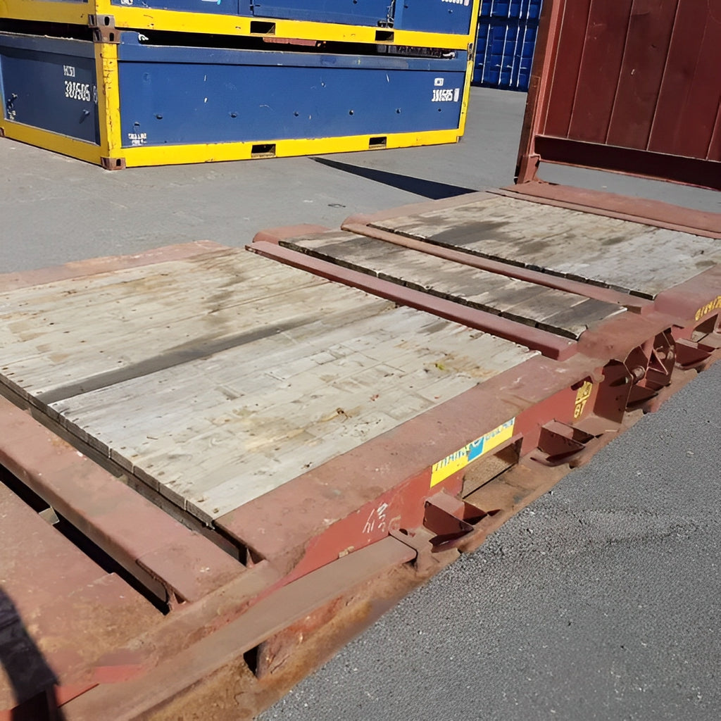 20Ft X 8Ft Used Flat Rack Shipping Containers — 20ft Collapsible Flat Rack Container1
