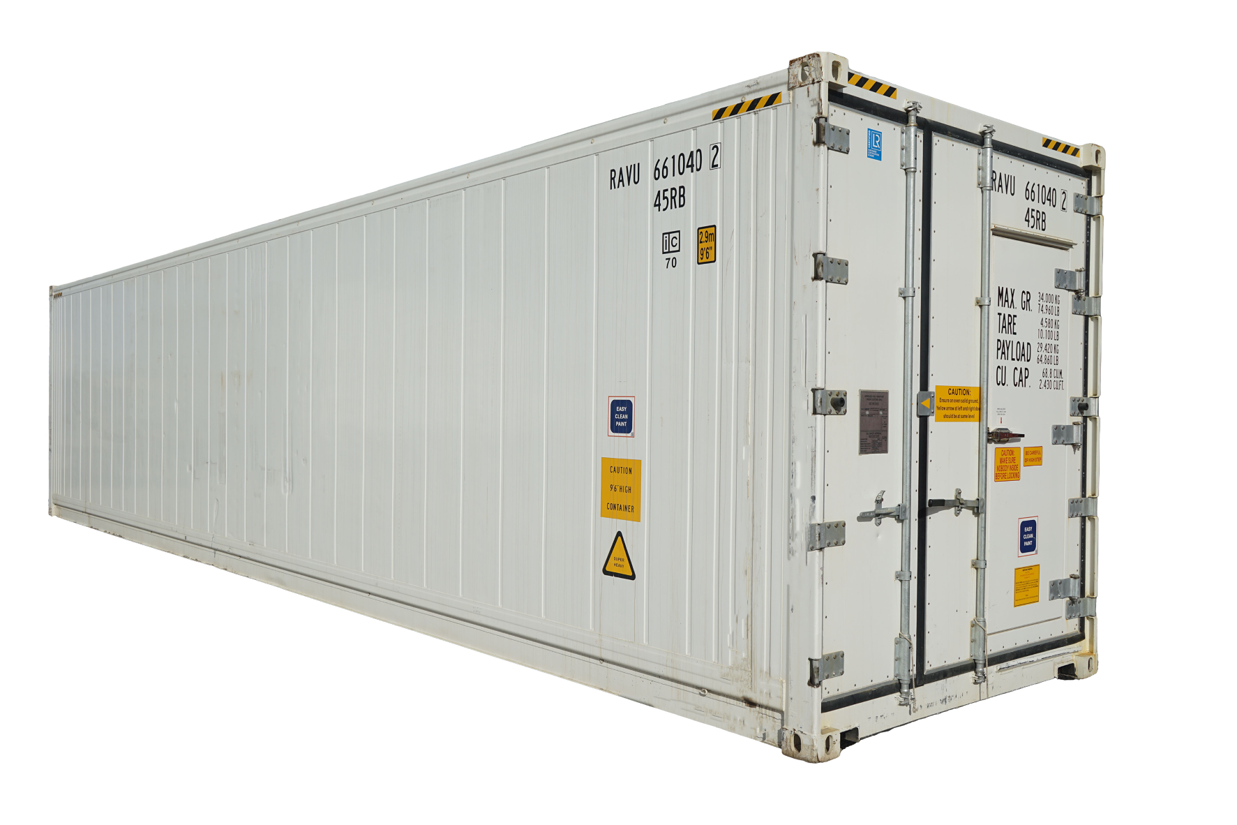 40' High Cube "One Trip" Refrigerated Container (Three Phase) — 40 HCWorkingReeferDualVoltageResized PS BG