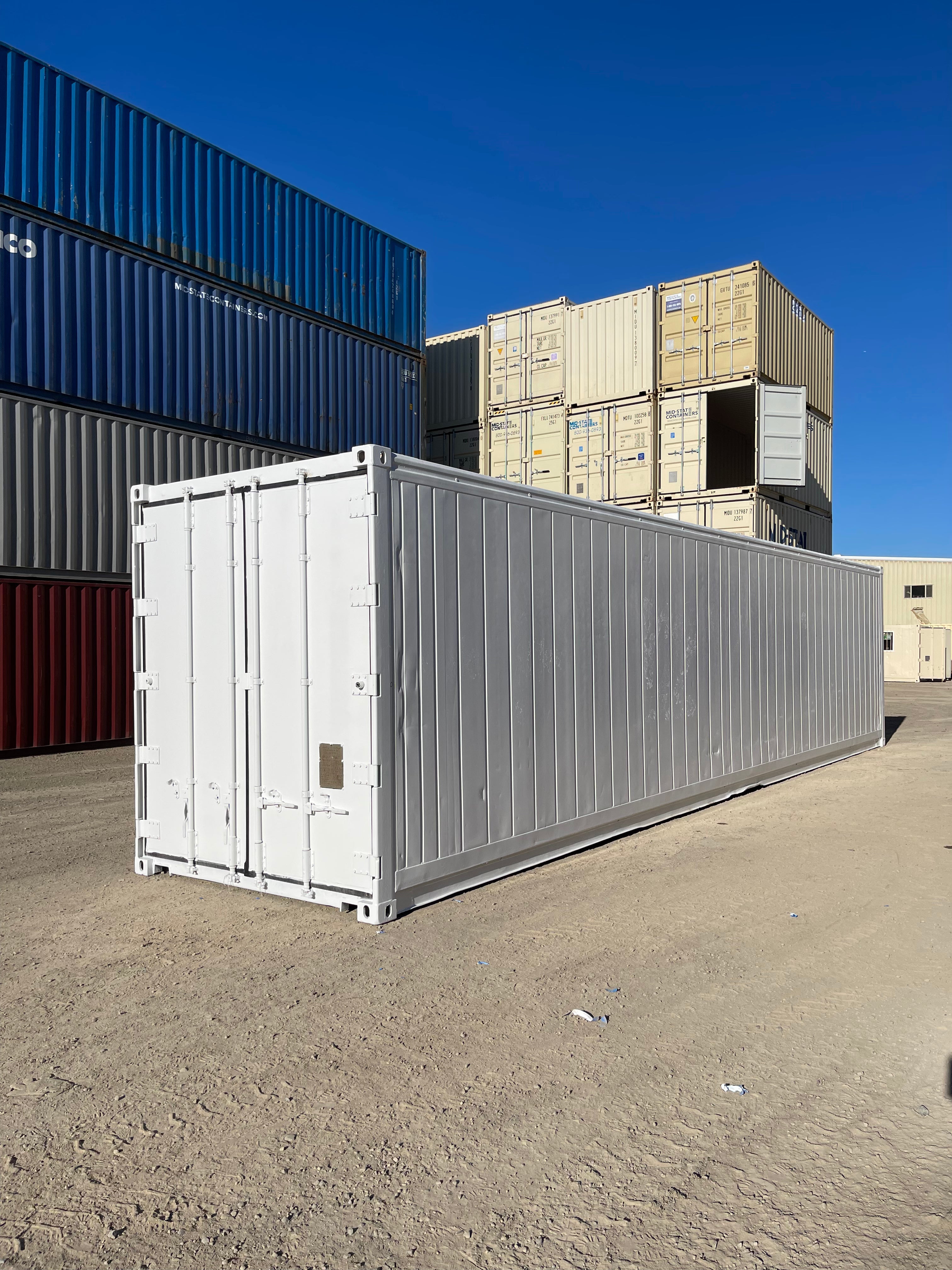 40' High Cube Refrigerated Container Used Box - New Motor (Single Phase 5HP Freezer) — 40 HC Used Single Phase Reefer 2