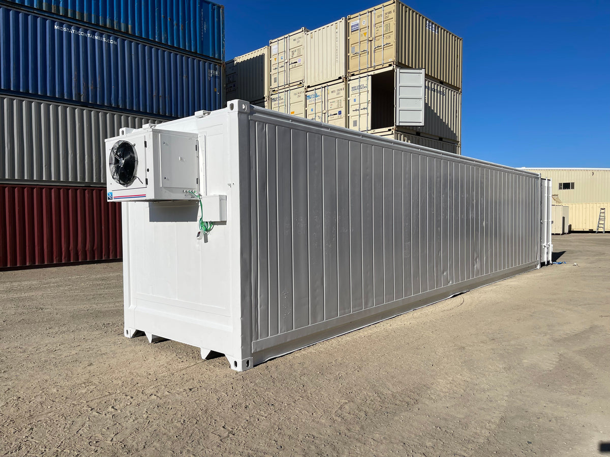 40' High Cube Refrigerated Container Used Box - New Motor (Single Phase 5HP Freezer) — 40 HC Used Single Phase Reefer 4