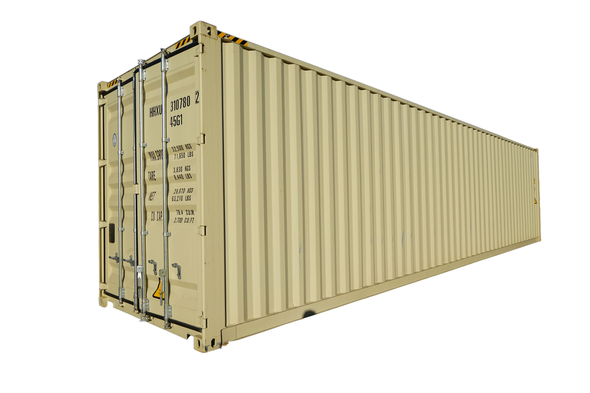 40' High Cube One Trip Container — 40 HC One Trip Light TanResized