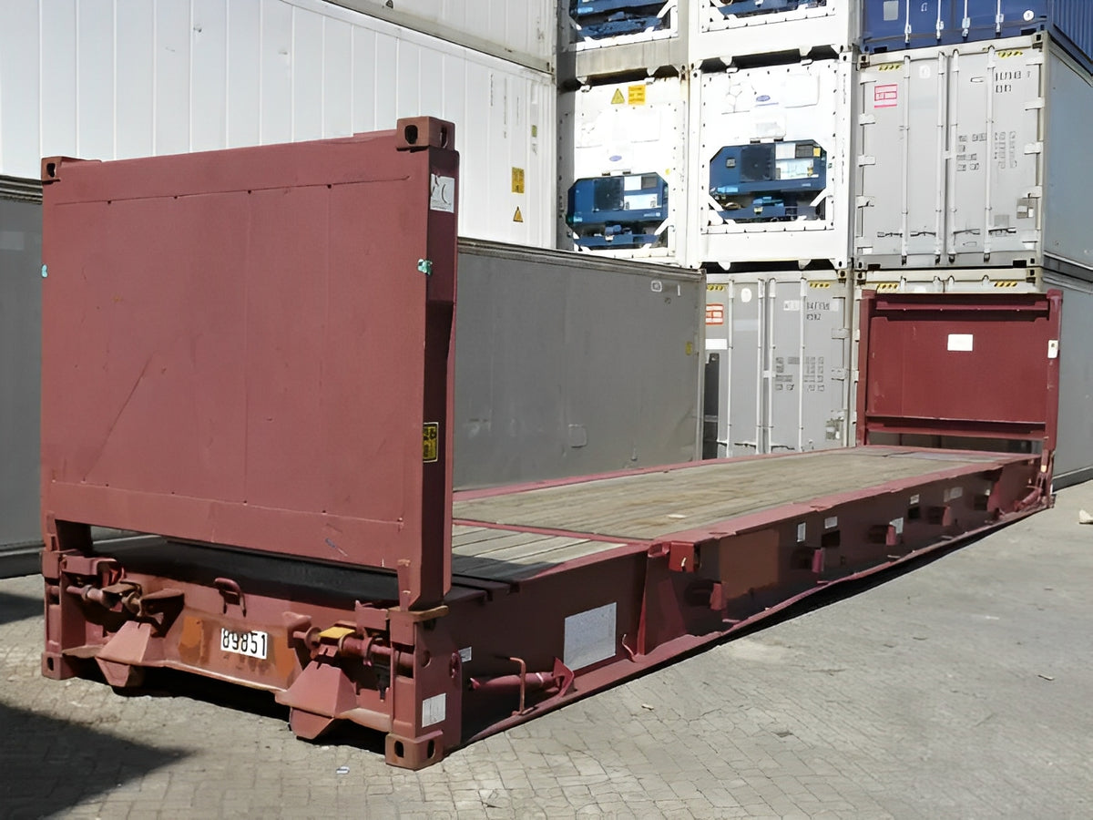 40Ft X 8Ft Used Flat Rack Shipping Container — 40ft flatrack3