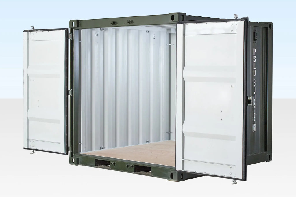 8Ft One Trip Shipping Container (Green) — 8Ft One Trip Shipping Container Green1