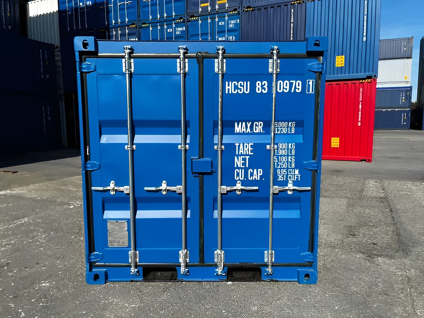 8ft Shipping Container One Trip Blue – Secure Compact Storage USA — 8Ft One Trip blue3