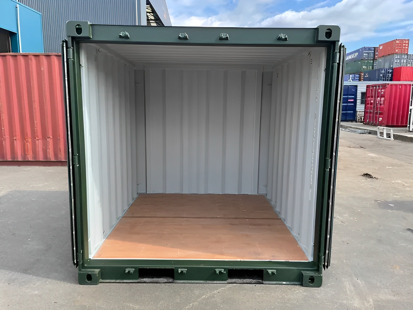 8Ft One Trip Shipping Container (Green) — 8Ft One Trip green2