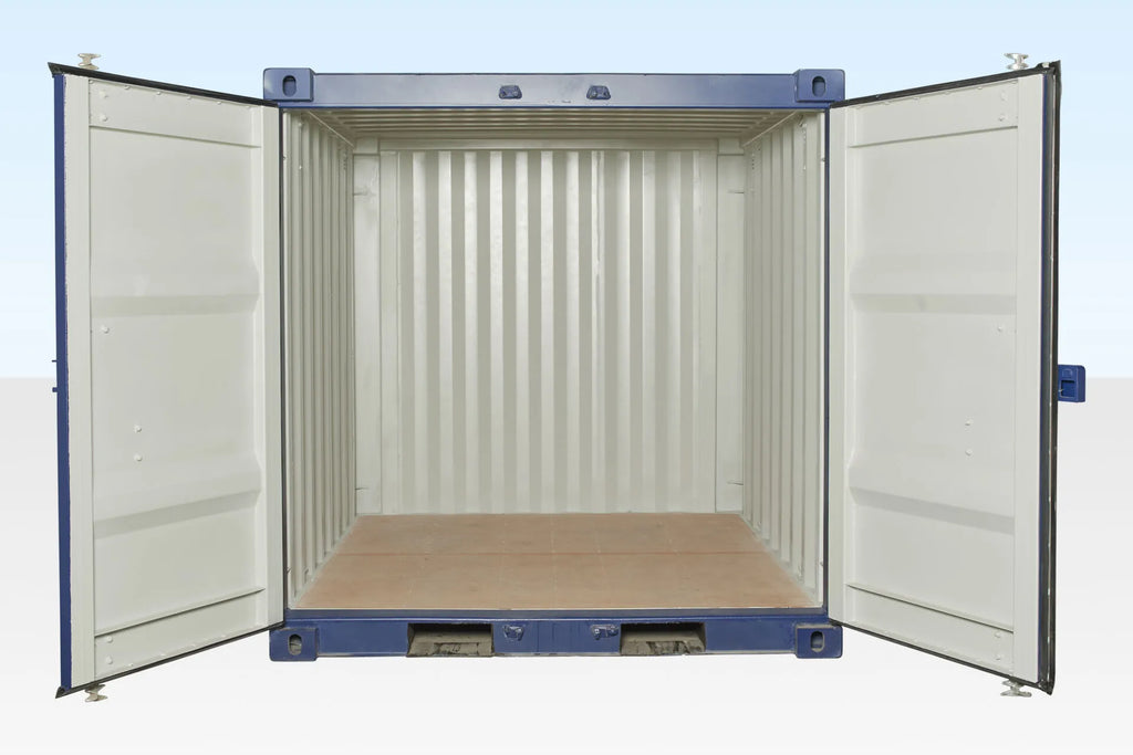 8ft Shipping Container One Trip Blue – Secure Compact Storage USA — 8Ft Shipping Container One Trip Blue1