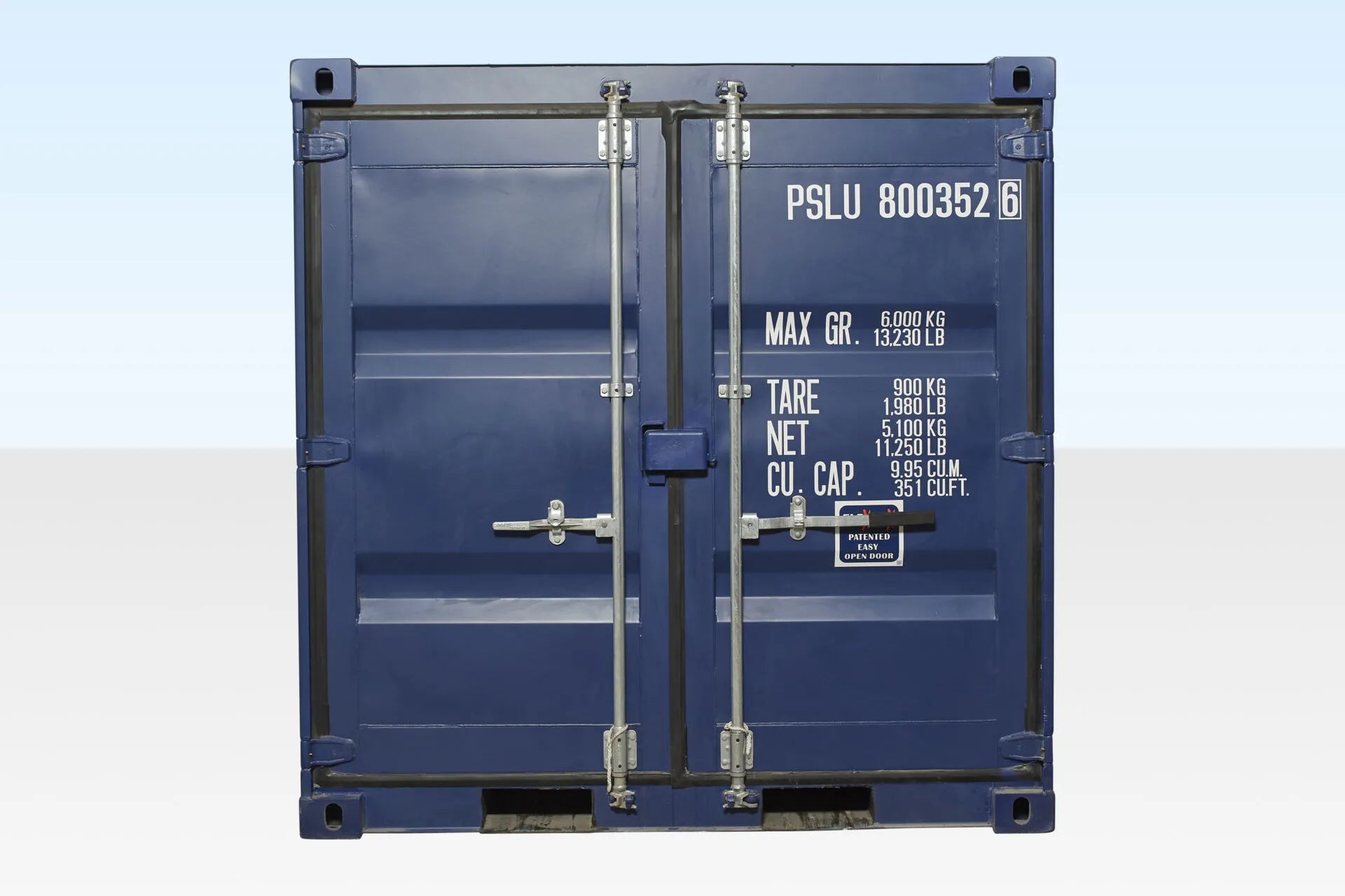 8ft Shipping Container One Trip Blue – Secure Compact Storage USA — 8Ft Shipping Container One Trip Blue2